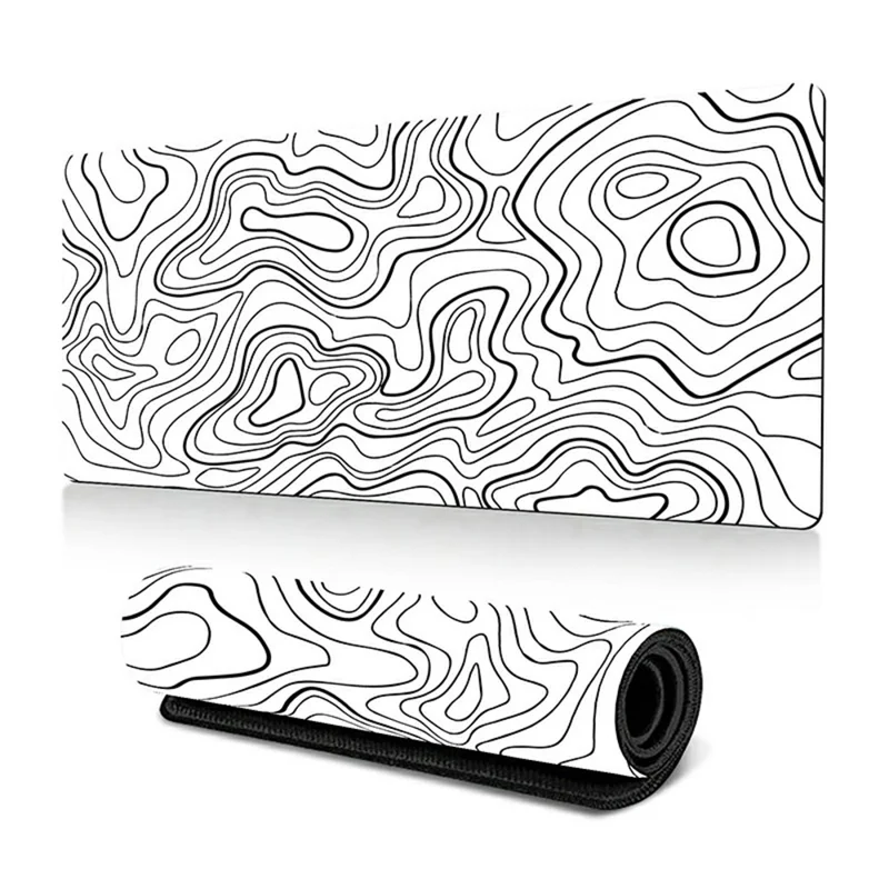 300*700*3mm Large Mouse Pad Abstract Pattern Anti-skid Computer Laptop Desktop Mat - Line-16