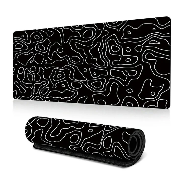 300 x 800 x 2mm Abstract Fluid Pattern Anti-Slip Mouse Pad Large Rubber Mouse Mat - Style F