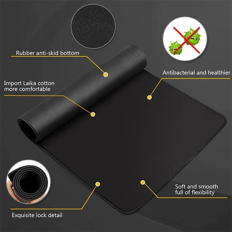 300 x 800 x 2mm Abstract Fluid Pattern Anti-Slip Mouse Pad Large Rubber Mouse Mat - Style F