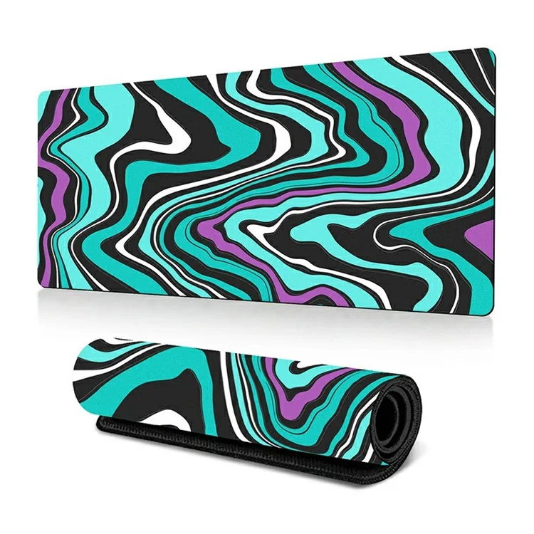 300 x 800 x 3mm Abstract Fluid Pattern Rubber Mouse Pad Large Non-Slip Mouse Mat - Style P