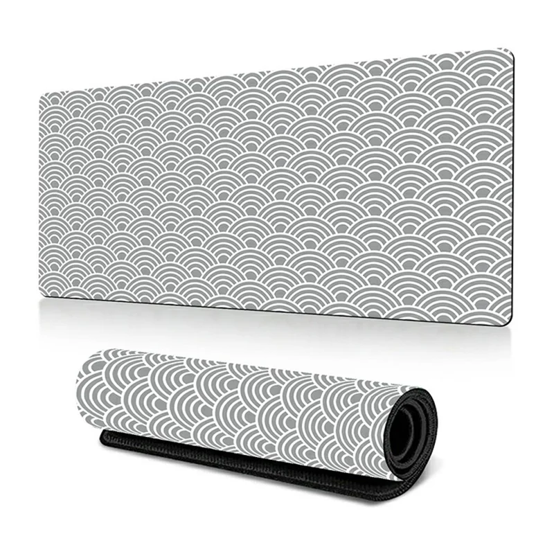 300 x 800 x 3mm Non-Slip Rubber Mouse Pad Abstract Fluid Pattern Large Mouse Mat - Style B