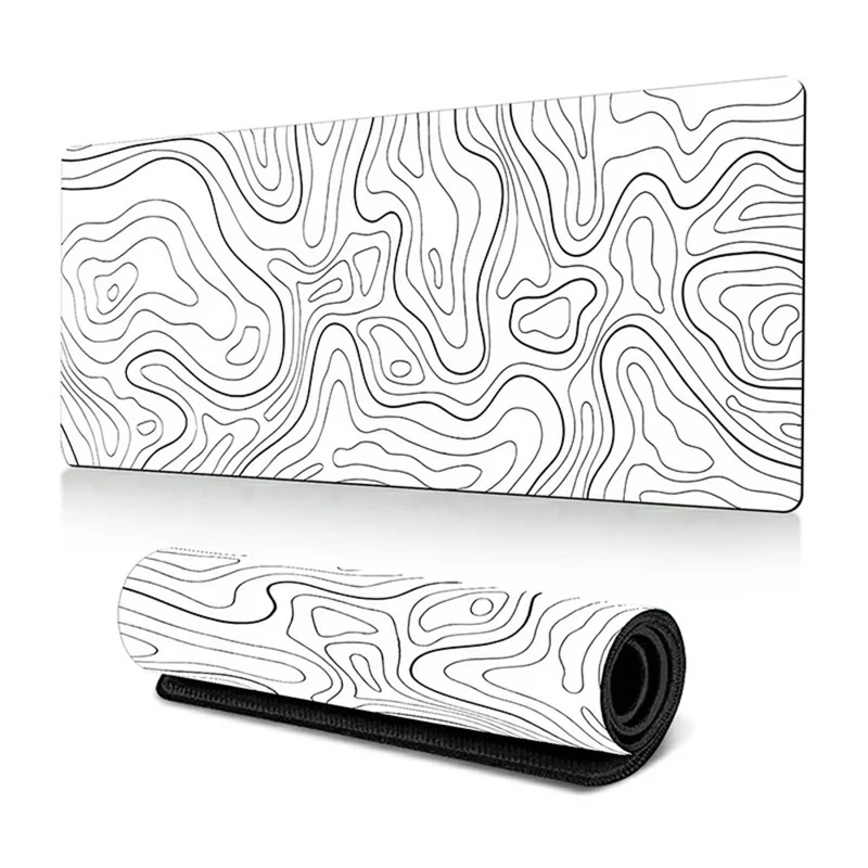 300 x 800 x 3mm Non-Slip Rubber Mouse Pad Abstract Fluid Pattern Large Mouse Mat - Style C