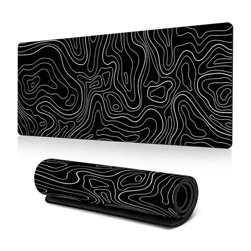 300 x 800 x 3mm Non-Slip Rubber Mouse Pad Abstract Fluid Pattern Large Mouse Mat - Style D