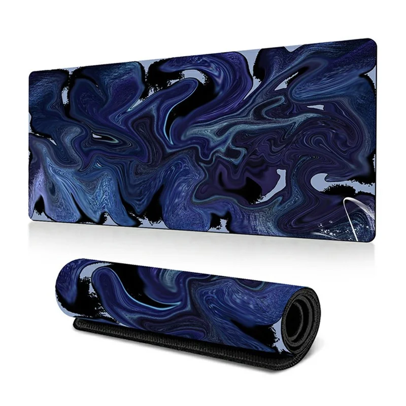300 x 800 x 3mm Non-Slip Rubber Mouse Pad Abstract Fluid Pattern Large Mouse Mat - Style H