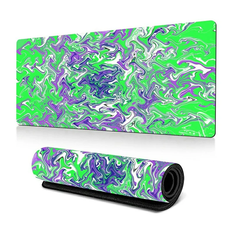 300 x 800 x 3mm Non-Slip Rubber Mouse Pad Abstract Fluid Pattern Large Mouse Mat - Style L