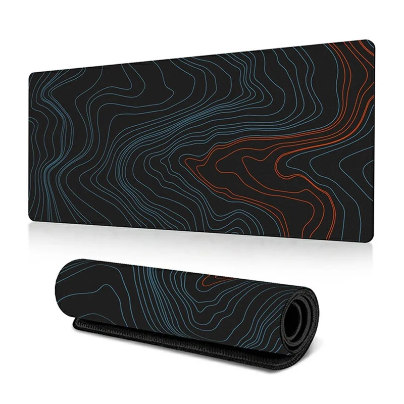 300 x 800 x 3mm Non-Slip Rubber Mouse Pad Abstract Fluid Pattern Large Mouse Mat - Style R