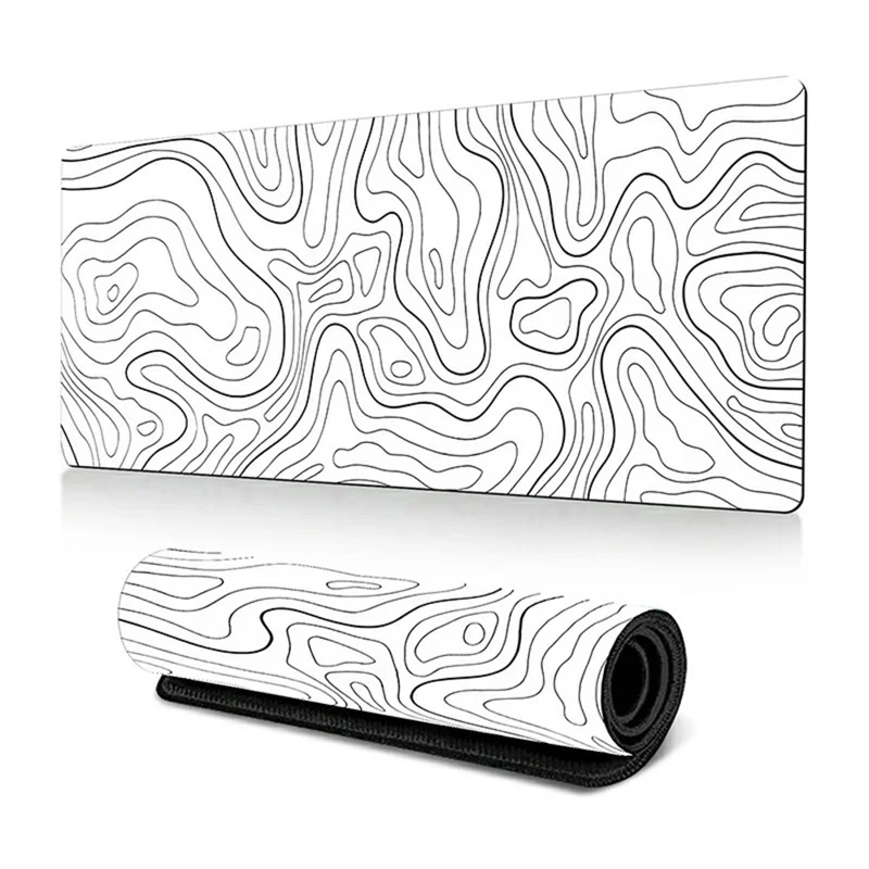 300*800*3mm Stylish Abstract Pattern Mouse Pad Anti-skid Rubber Desktop Mat - Line-1