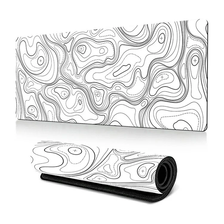Mouse pad in gomma da 300*800*3mm con stampa astratta a trasferimento termico - Line-21