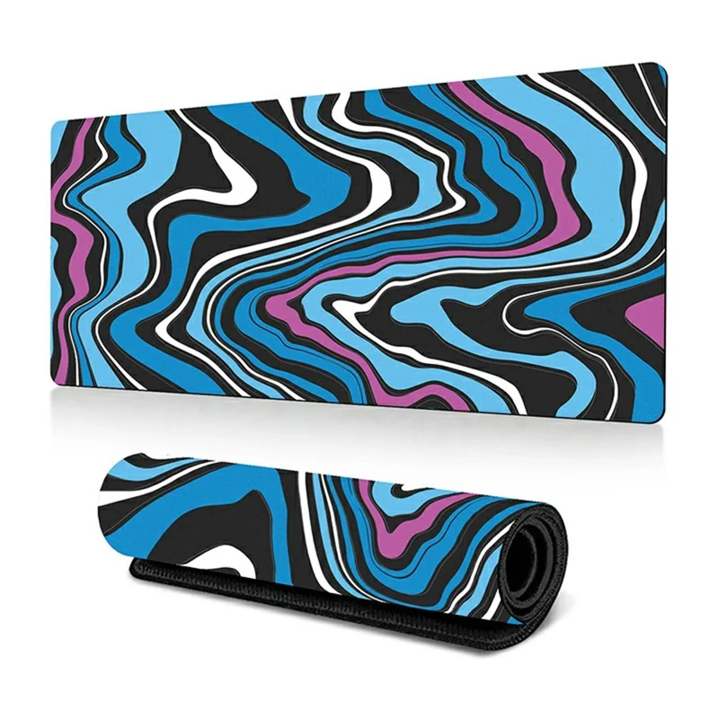 300 x 600 x 3mm Abstract Fluid Pattern Mouse Pad Large Non-Slip Rubber Mouse Mat - Style S