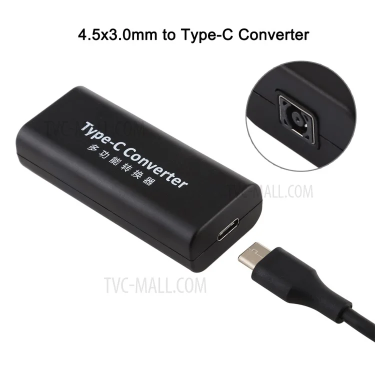 4.5x3.0mm Female to Type-C Female Converter + 15cm Type-C Cable