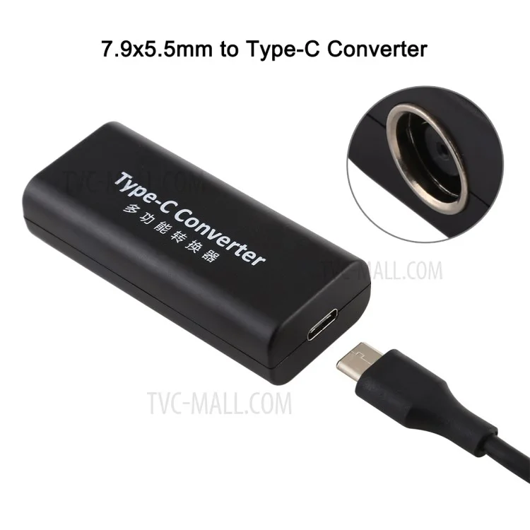 7.9x5.5mm Female to Type-C Female Converter + 15cm Type-C Cable