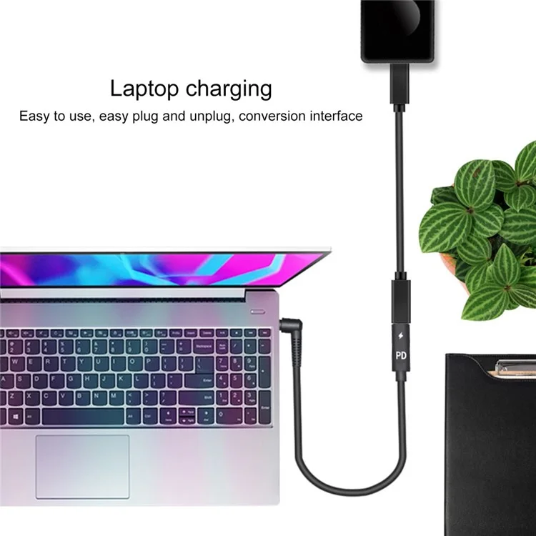 Type-C to 4.5x3.0mm Laptop Power Charger Cable