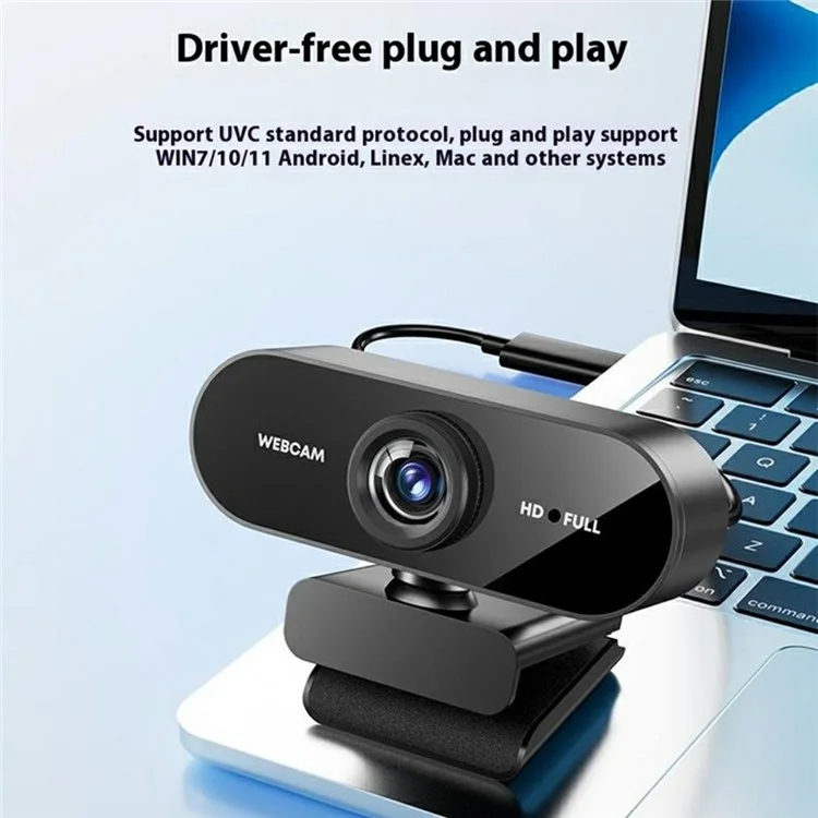 Q8 USB Computer Webcam 1080P HD Camera for Online Classes / Live Streaming / Video Conferencing