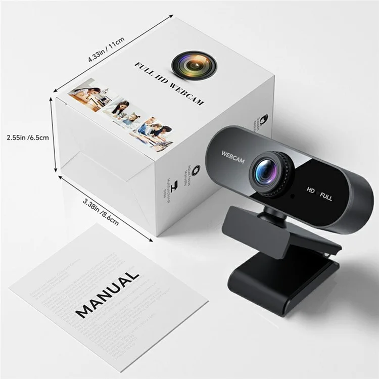 Q8 USB Computer Webcam 1080P HD Camera for Online Classes / Live Streaming / Video Conferencing