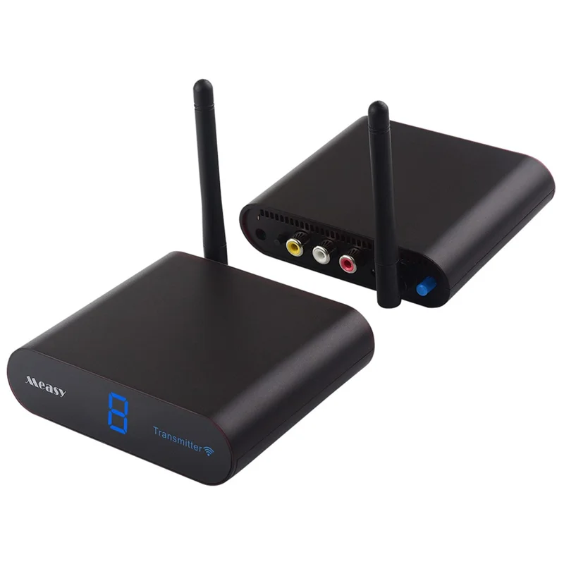 MEASY AV220 Ensemble émetteur-récepteur AV sans fil 2,4 G à transmission 200 m avec entrée/sortie RCA - Prise US