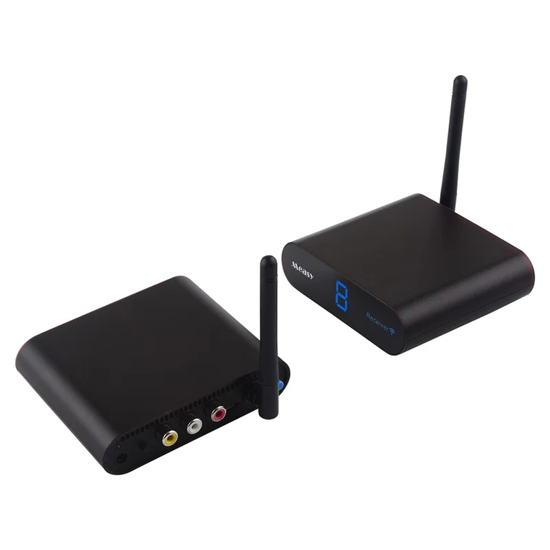 MEASY AV220 Ensemble émetteur-récepteur AV sans fil 2,4 G à transmission 200 m avec entrée/sortie RCA - Prise US
