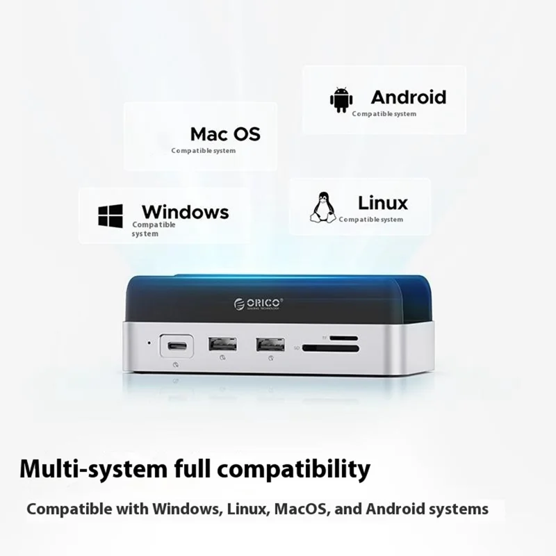 ORICO VS10 Base de expansión convertidor para Mac mini M4, carcasa para SSD M.2, base de almacenamiento de escritorio, capacidad de 2 TB
