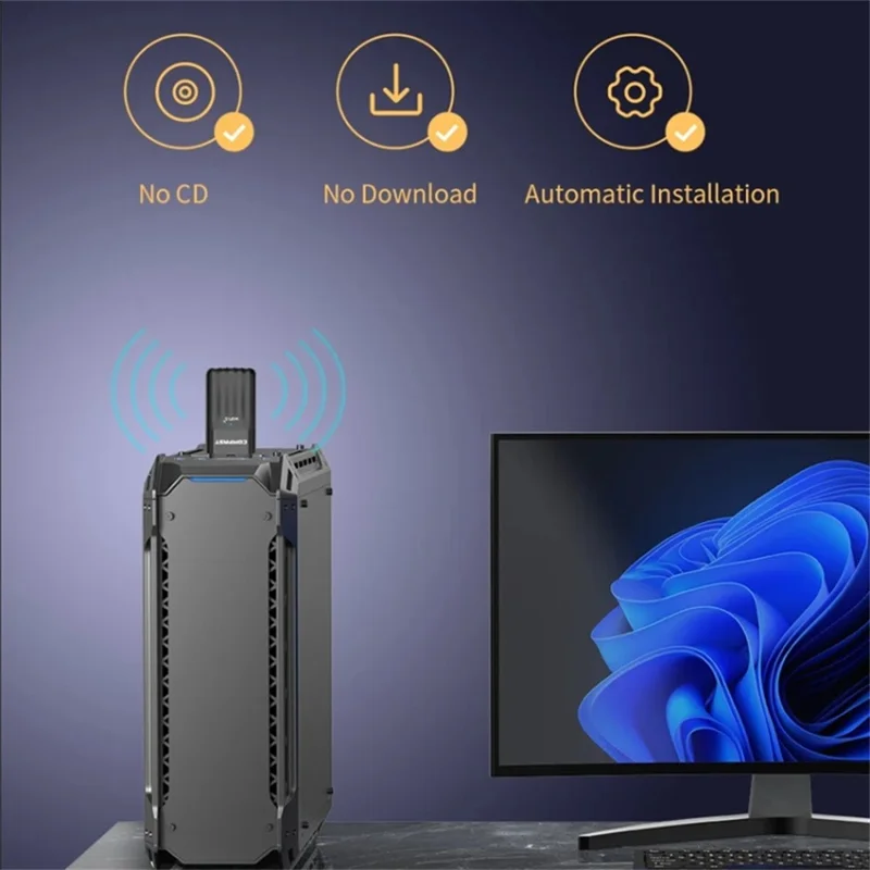 COMFAST CF-943AX 2.4 / 5Ghz Dual Band Bluetooth-compatible 5.3 WiFi6 Adapter Wireless Network External USB Receiver