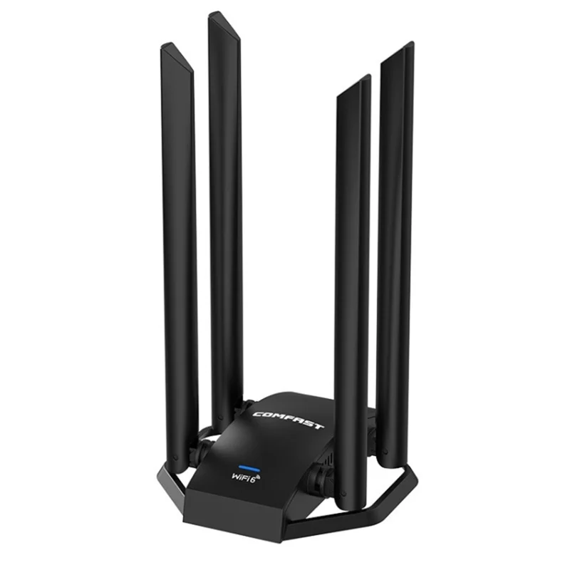 COMFAST CF-975AX 5374Mbps Tri-Band High Speed WiFi 6 External Wireless Network Adapter for Desktop PC