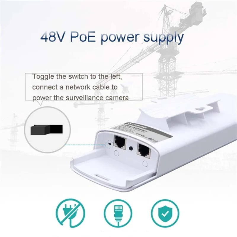 COMFAST CF-E314N V2 Wireless Bridge 5KM Outdoor 300M Monitoring AP  /  Long Range WiFi Extender for Community Surveillance