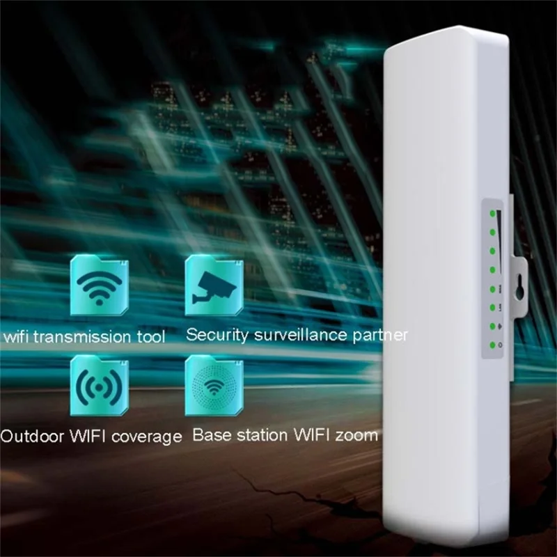 COMFAST CF-E314N V2 Wireless Bridge 5KM Outdoor 300M Monitoring AP  /  Long Range WiFi Extender for Community Surveillance