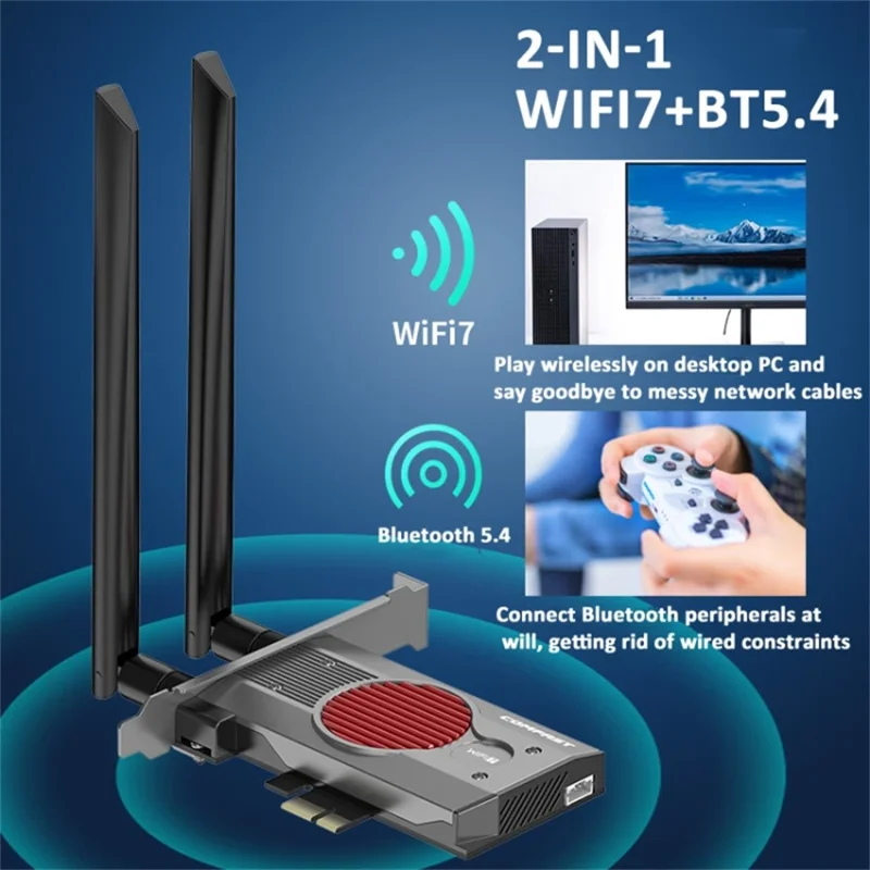 COMFAST CF-BE200MAX Gigabit Dual Band 5G Desktop WiFi Receiver Adapter High Speed BT 5.4