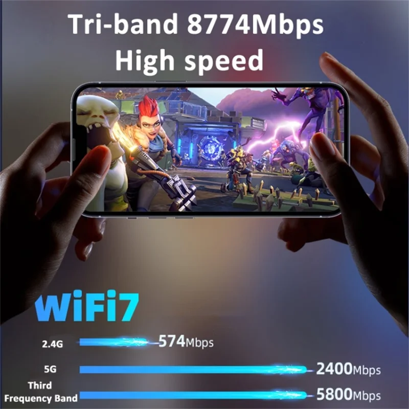 COMFAST CF-BE200MAX Gigabit Dual Band 5G Desktop WiFi Receiver Adapter High Speed BT 5.4