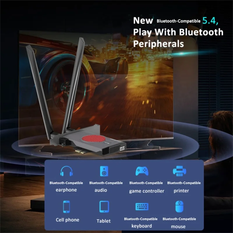 COMFAST CF-BE200MAX Gigabit Dual Band 5G Desktop WiFi Receiver Adapter High Speed BT 5.4