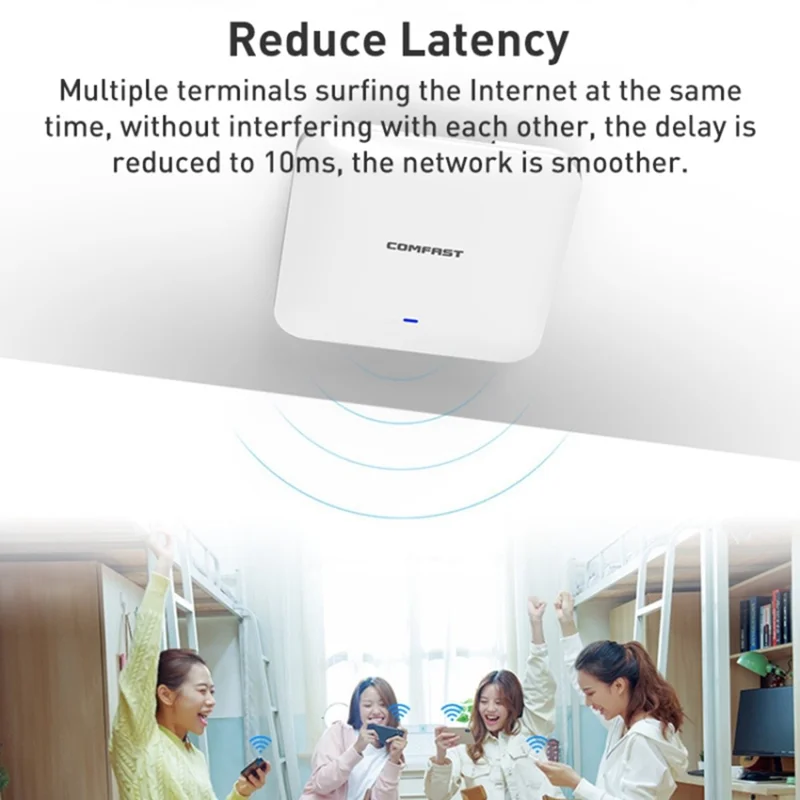 COMFAST CF-E393AX 3000M Dual-Band WiFi 6 Ceiling-Mounted Wireless Routers AP Indoor Coverage