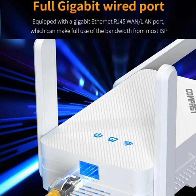 COMFAST CF-XR185 WiFi Signal Booster Dual Band 5G Gigabit 3000M Extender Wireless Repeater