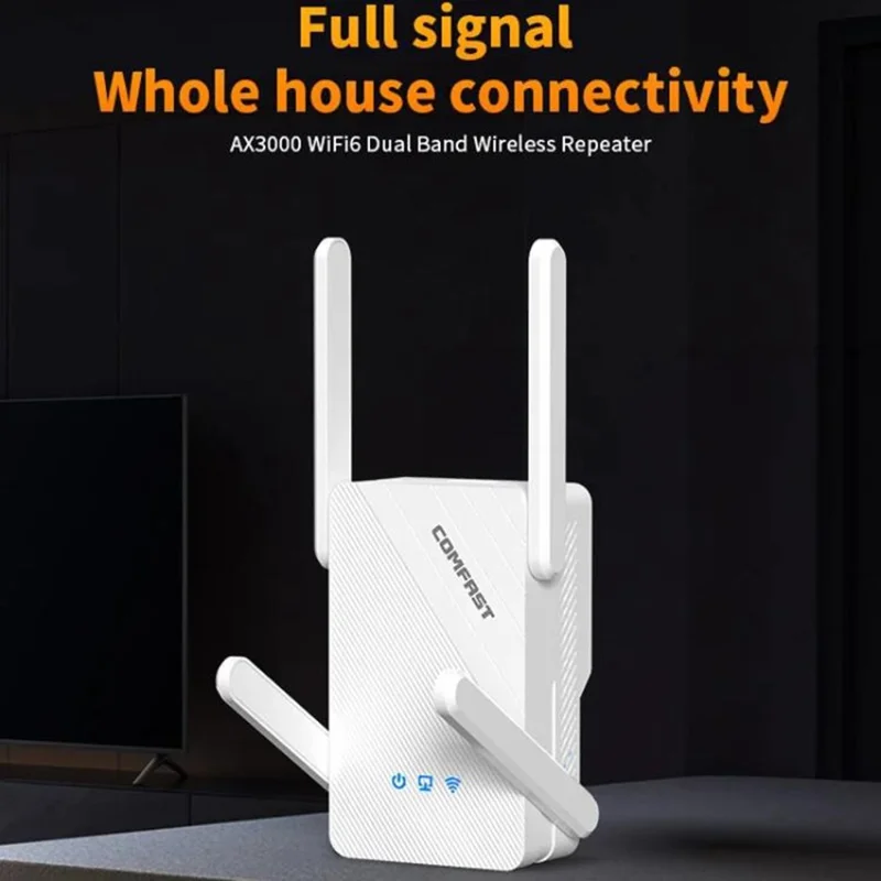 COMFAST CF-XR185 WiFi Signal Booster Dual Band 5G Gigabit 3000M Extender Wireless Repeater
