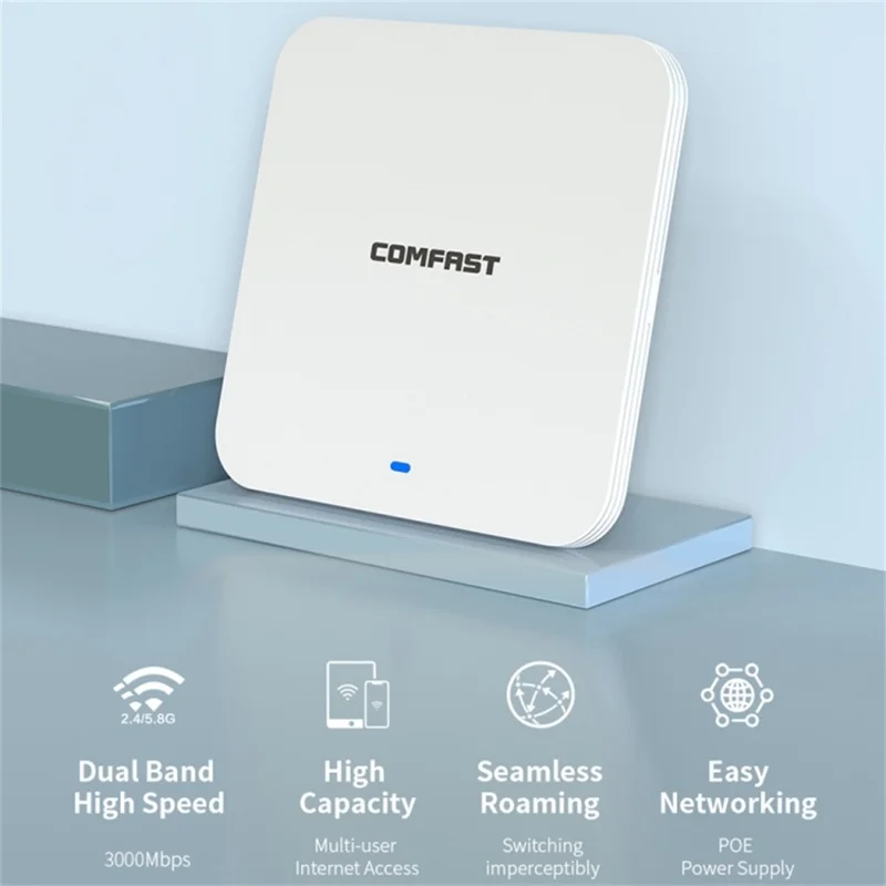COMFAST CF-E395AX 3000Mbps High Speed WiFi6 2.4G / 5.8GHz Dual Band Ceiling Mount Indoor Wireless Router