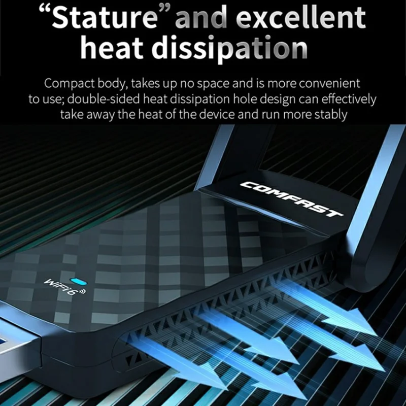 COMFAST CF-952AX V2 1800Mbps High Speed Dual Band Wireless Network Card WiFi6 USB Adapter