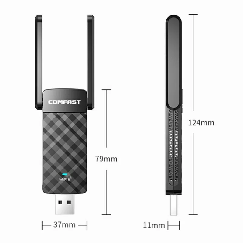 COMFAST CF-952AX V2 1800Mbps High Speed Dual Band Wireless Network Card WiFi6 USB Adapter
