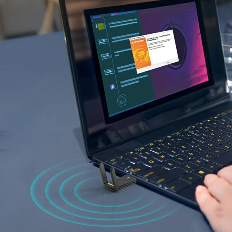 COMFAST CF-952AX V2 1800Mbps High Speed Dual Band Wireless Network Card WiFi6 USB Adapter