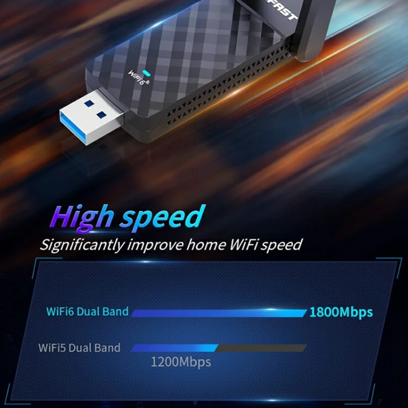 COMFAST CF-952AX V2 1800Mbps High Speed Dual Band Wireless Network Card WiFi6 USB Adapter