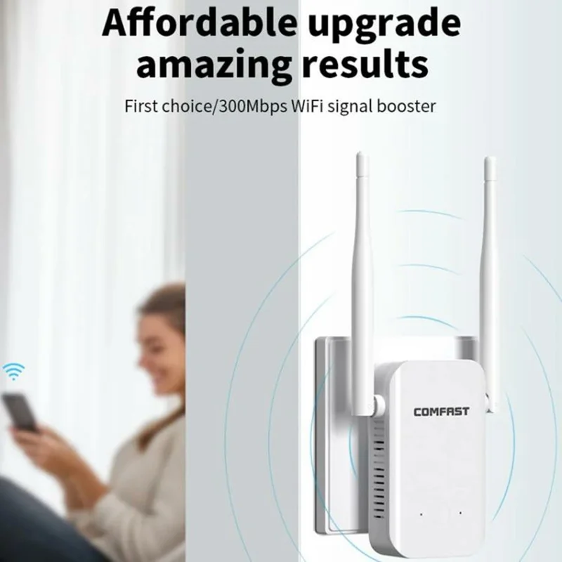 COMFAST CF-WR301S V3 300Mbps Wireless Repeater Router WiFi Signal Amplifier with Dual Antenna