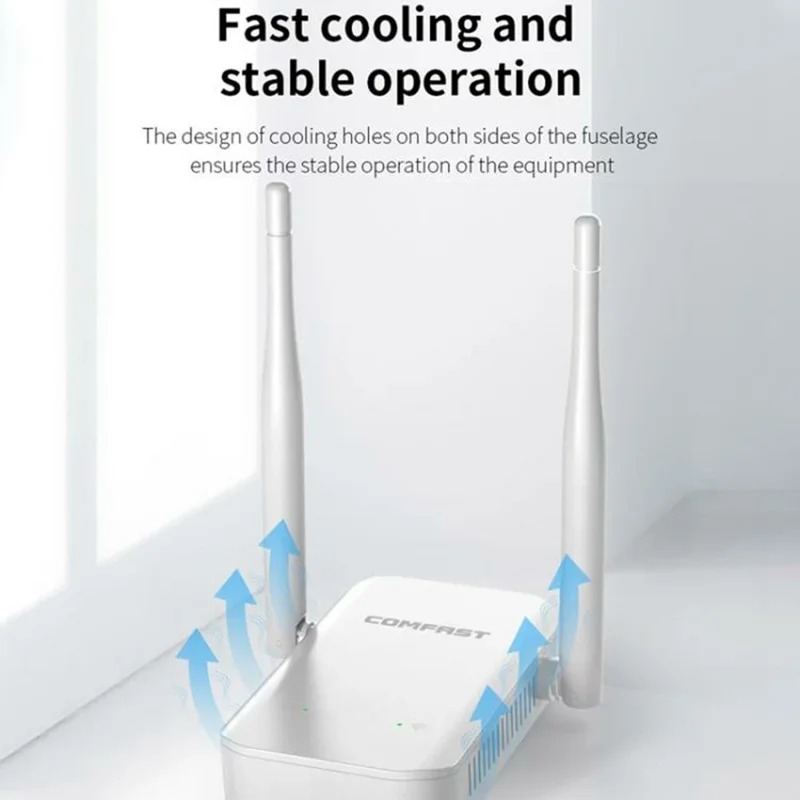 COMFAST CF-WR301S V3 300Mbps Wireless Repeater Router WiFi Signal Amplifier with Dual Antenna