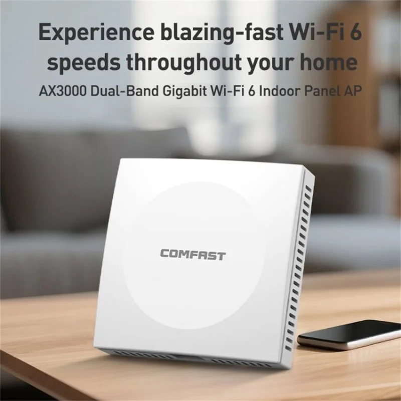 COMFAST CF-E593AX 3000Mbps Dual Band WiFi6 86 Inch Panel In Wall AP Repeater Wireless Router