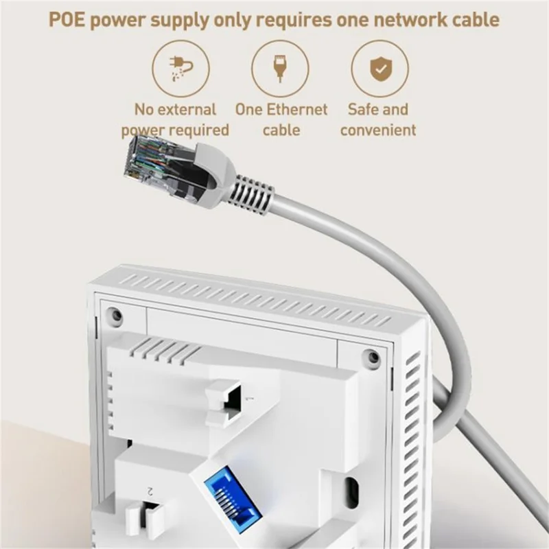 COMFAST CF-E593AX 3000Mbps Dual Band WiFi6 86 Inch Panel In Wall AP Repeater Wireless Router