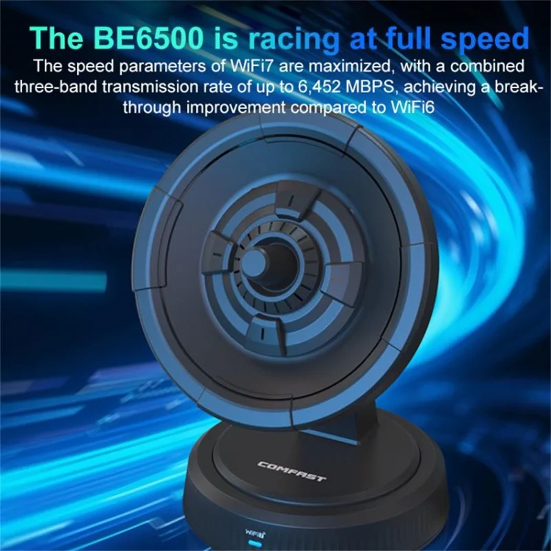 COMFAST CF-986BE WiFi7 USB Network Card Tri-Band 6500Mbps Wireless Receiver Gigabit Ethernet Adapter