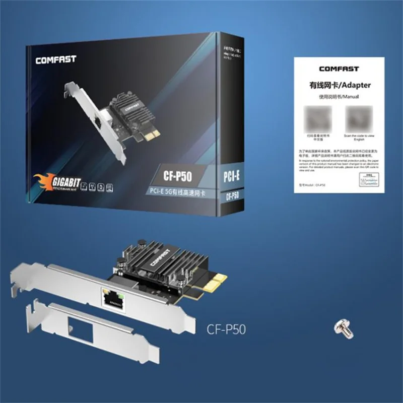 COMFAST CF-P50 For Desktop Computer Driver Free Gigabit Network Card Built In PCI-E Ethernet LAN Adapter