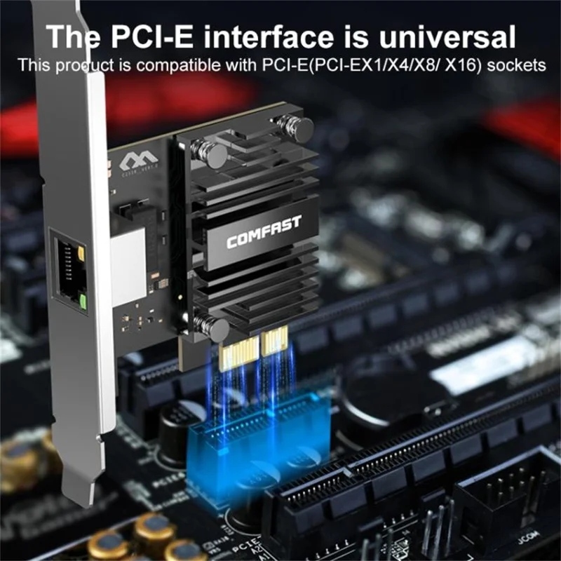 COMFAST CF-P50 For Desktop Computer Driver Free Gigabit Network Card Built In PCI-E Ethernet LAN Adapter