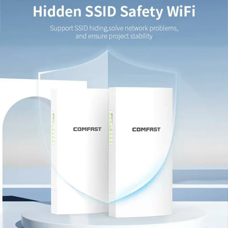 COMFAST CF-E112N V2 2Pcs 2.4GHz 300Mbps 9dBi Monitoring Bridge WiFi Router AP Repeater with PoE Power Supply Set