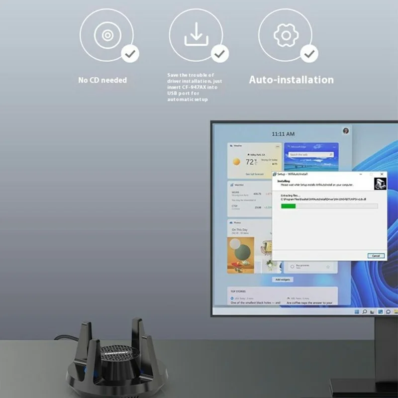 COMFAST CF-947AX 2.4G / 5.8G Dual Band 900Mbps WiFi6 Bluetooth-compatible 5.3 Network Card with 4 Antennas