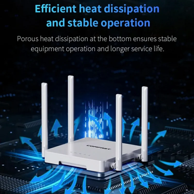 COMFAST CF-WR630AX 3000Mbps 2.4G / 5.8GHz Dual Band WiFi6 MESH Router with 4x 5dBi Antenna