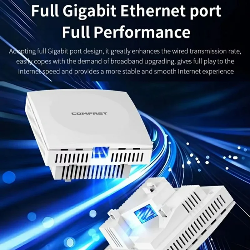 COMFAST CF-E591AX 1500Mbps High Speed Dual Band WiFi6 In Wall AP Wireless Router Supports 48V PoE Power Supply