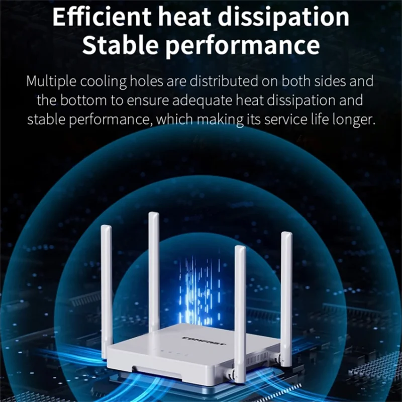 COMFAST CF-N1 V2 300Mbps High Speed WiFi4 Wireless Router with 1 WAN + 4 LAN Ports