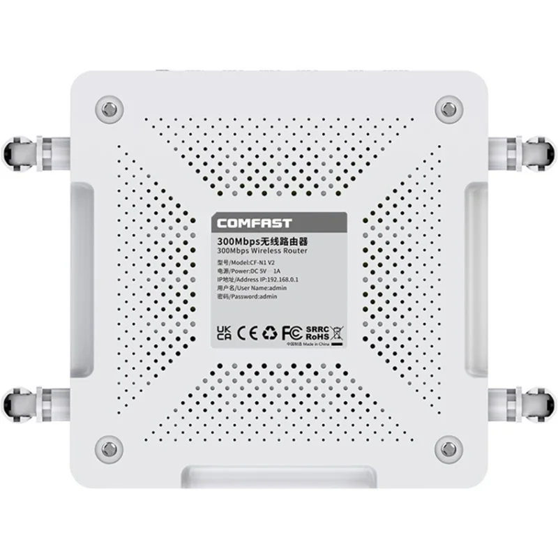 COMFAST CF-N1 V2 300Mbps High Speed WiFi4 Wireless Router with 1 WAN + 4 LAN Ports