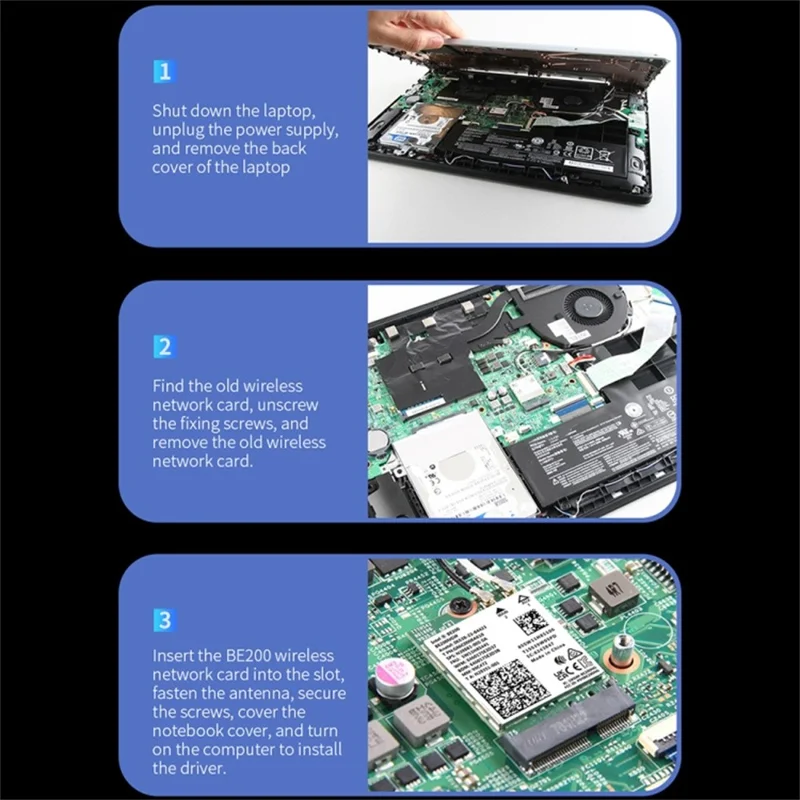 COMFAST CF-BE200-M WiFi7 Bluetooth-compatible 5.4 Tri-Band Wireless Network Adapter M.2 Network WiFi Module